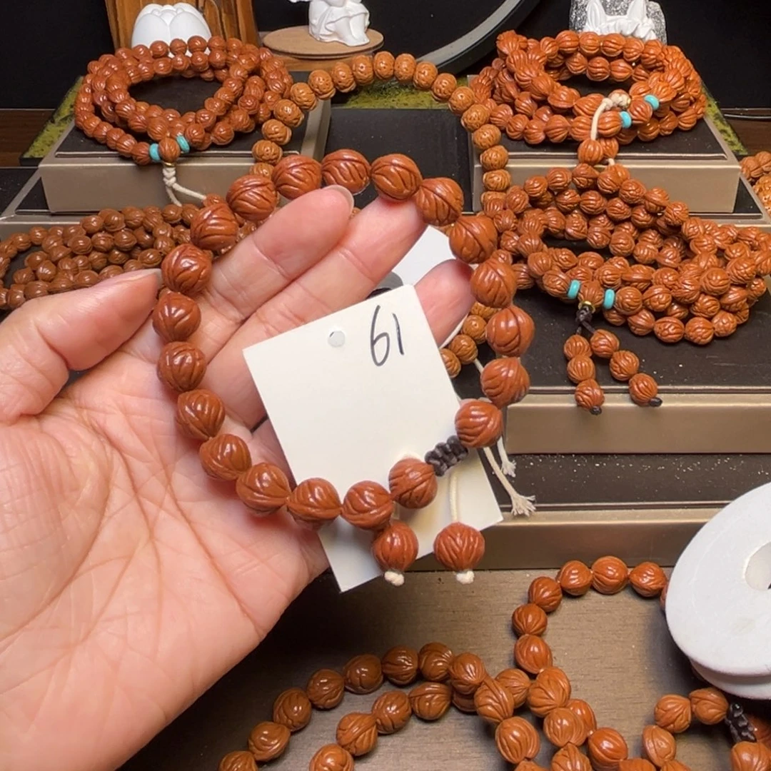 桃核手串野生小奶豆11左右精品无修