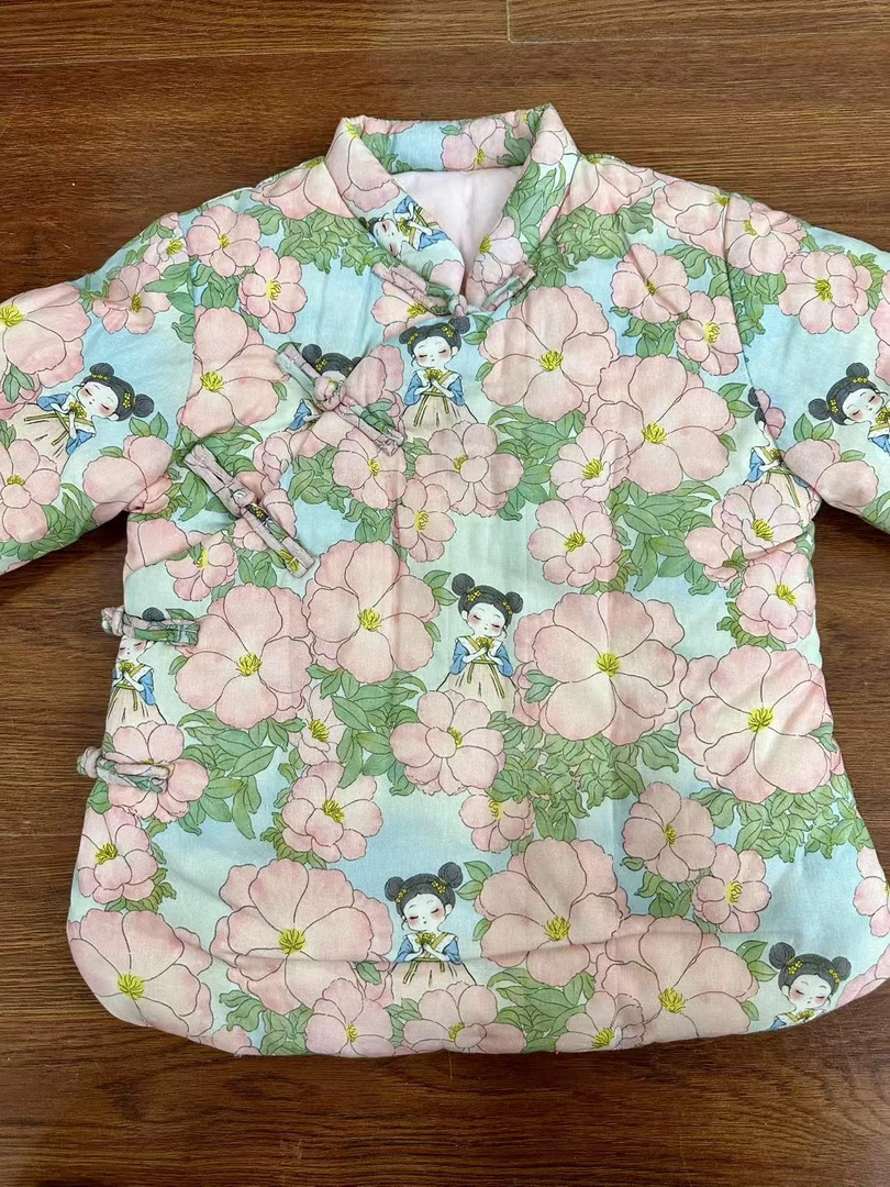 2025新款棉花袄样品精致版儿童棉服新中式90-100码专场