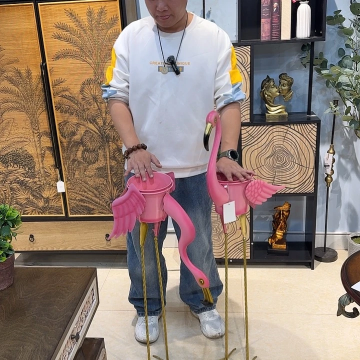 有机玻璃铁艺花盆