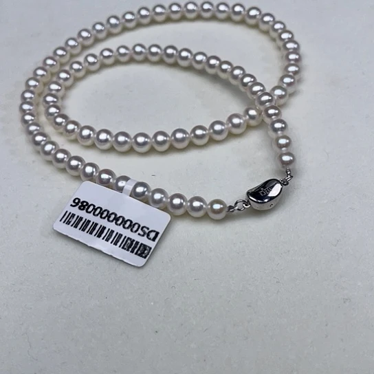 颈饰淡水珍珠银S925镶嵌卡6➕高品极光白炫彩