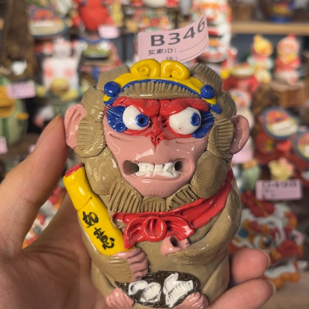 泥塑天***?纯手工茶宠摆件