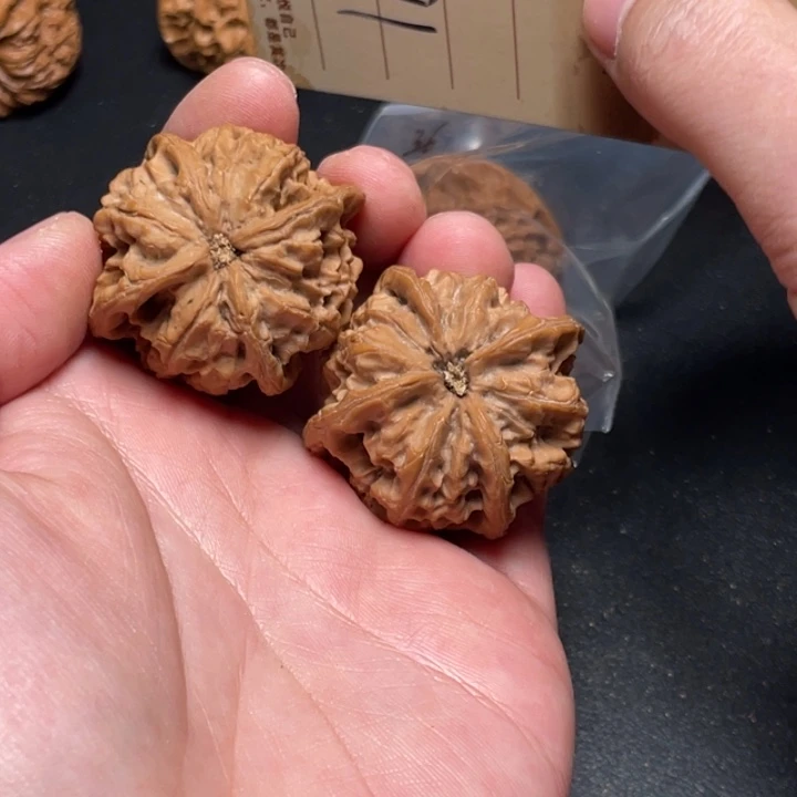 把件文玩核桃四棱40尺全品白茬191