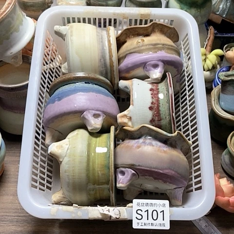 紫砂花盆101瑕疵品口径7到8左右无售后