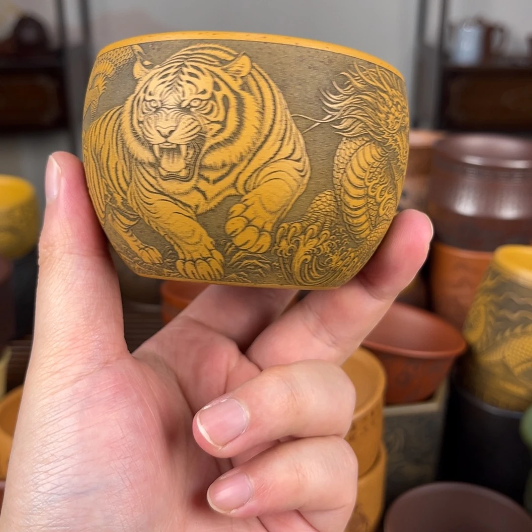 紫砂茶杯紫砂主人杯 手工制作