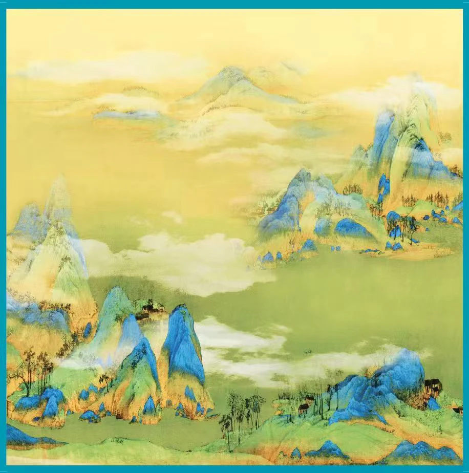 尾单原创复古油画风薄款桑蚕丝方巾女士夏季气质领巾头巾