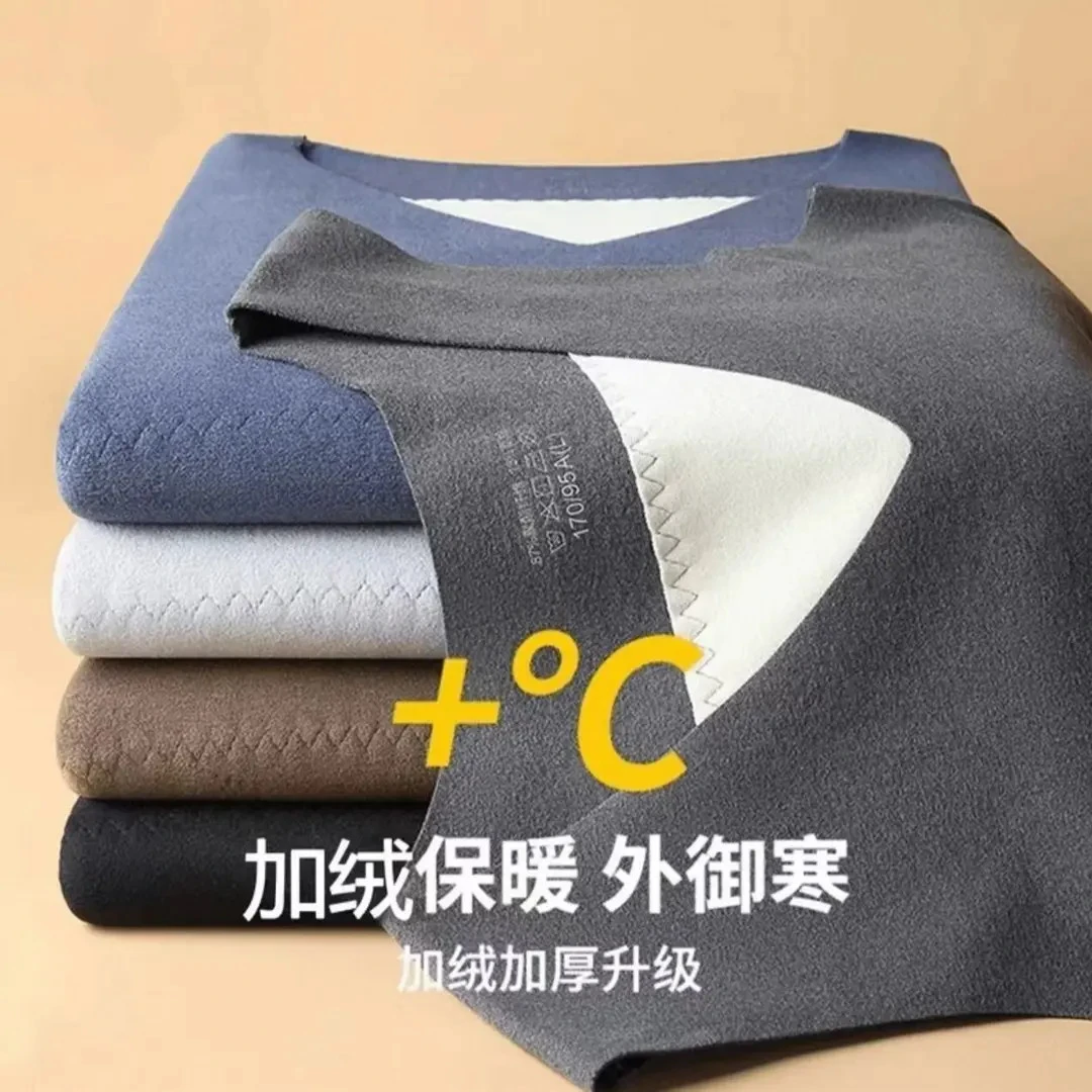 保暖背心男士冬季无痕双面德绒加绒加厚打底发热御寒坎肩修身内穿