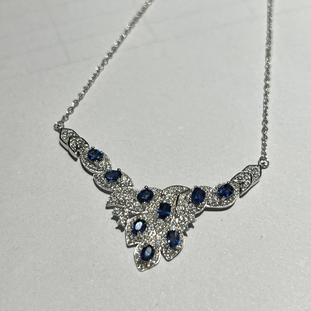 S925银蓝宝石戒指开口【多样性发一】【A171】