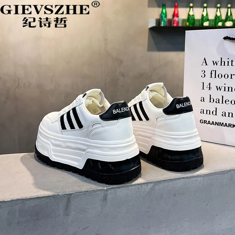 纪诗哲厚底增高小白鞋女夏季新款潮流百女款厚底增高欧若风板鞋