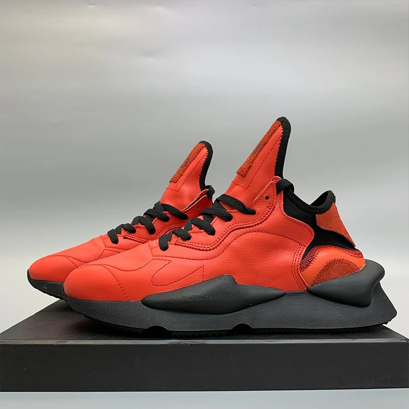 Y3GZCLSW秋季红色男鞋头层牛皮潮流百搭老爹鞋ins欧洲站运动潮鞋