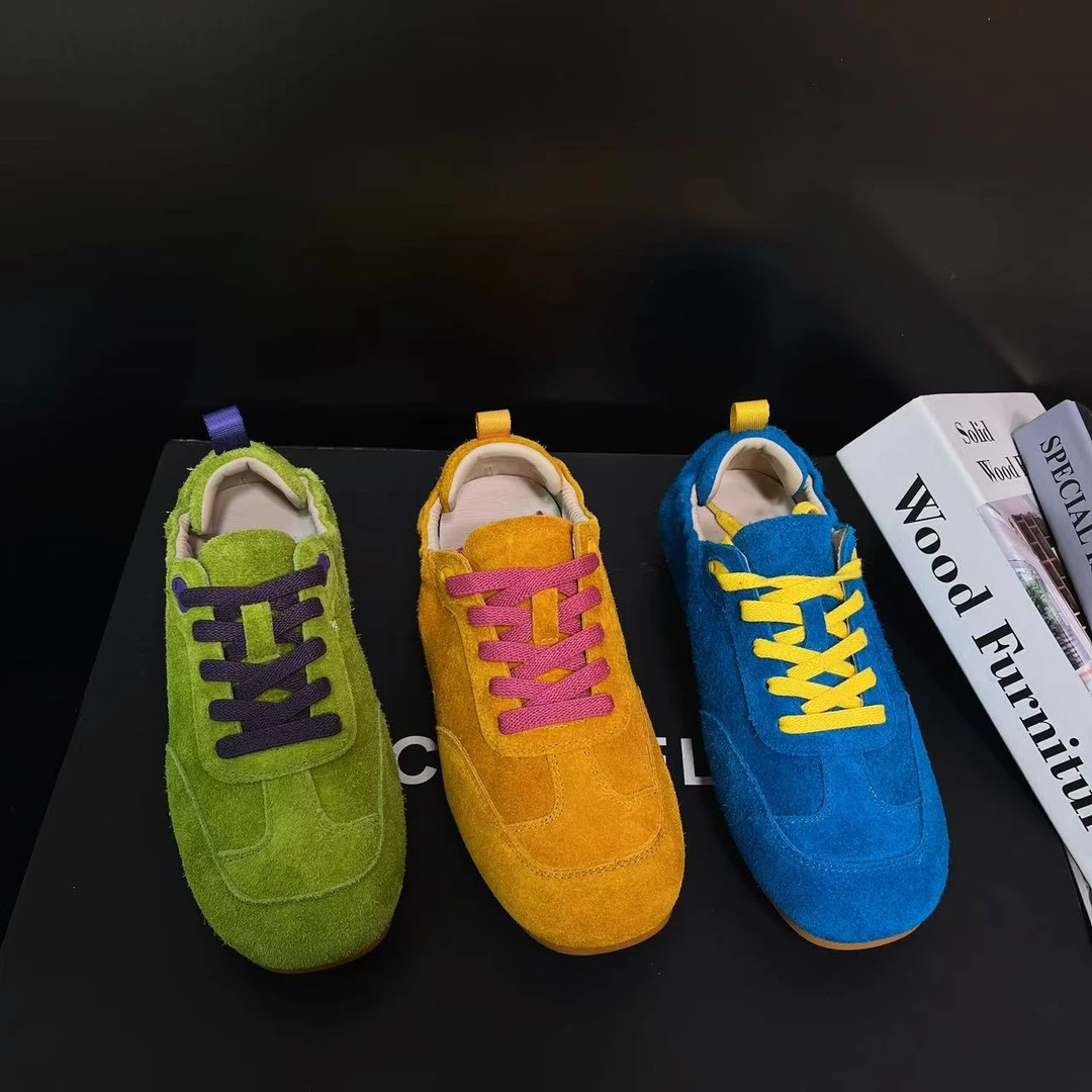 【莫奈花园】复古德训鞋女2025春季新款丑萌舒适休闲板鞋潮009