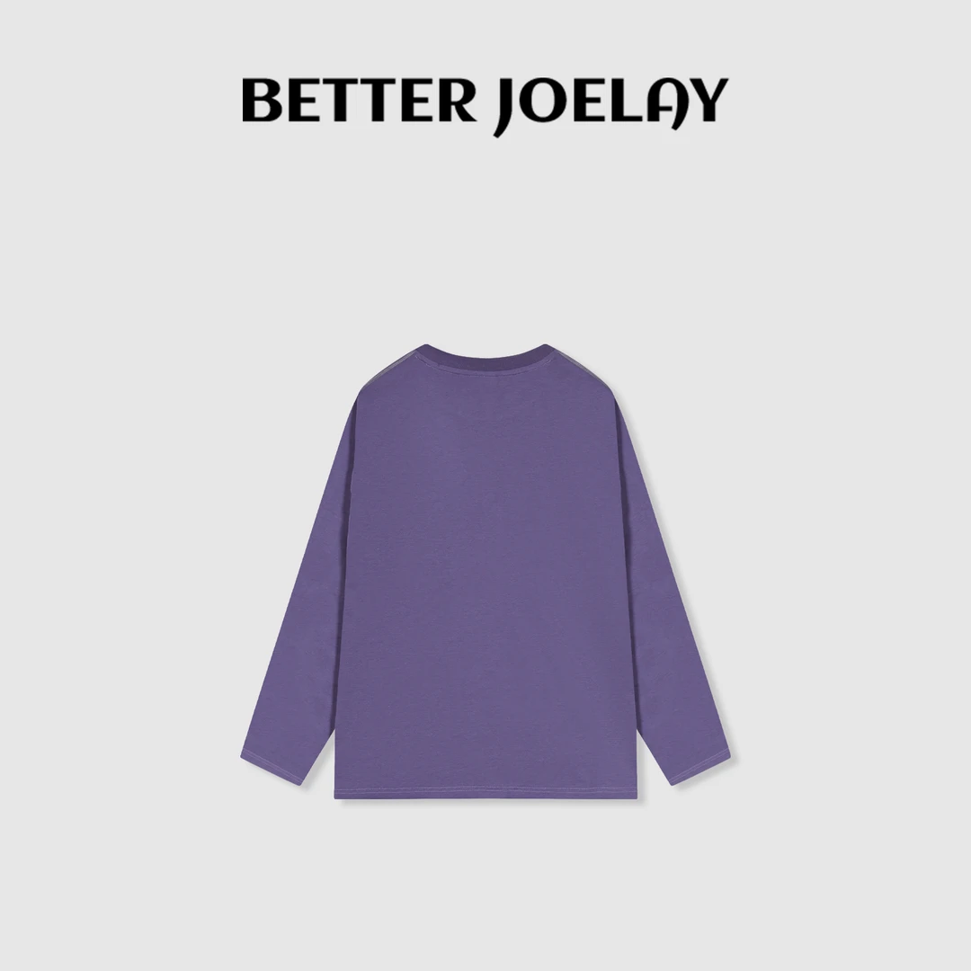 BETTER JOELAY-【拾光里】百搭长袖T恤休闲宽松简约通勤风ZZ3712