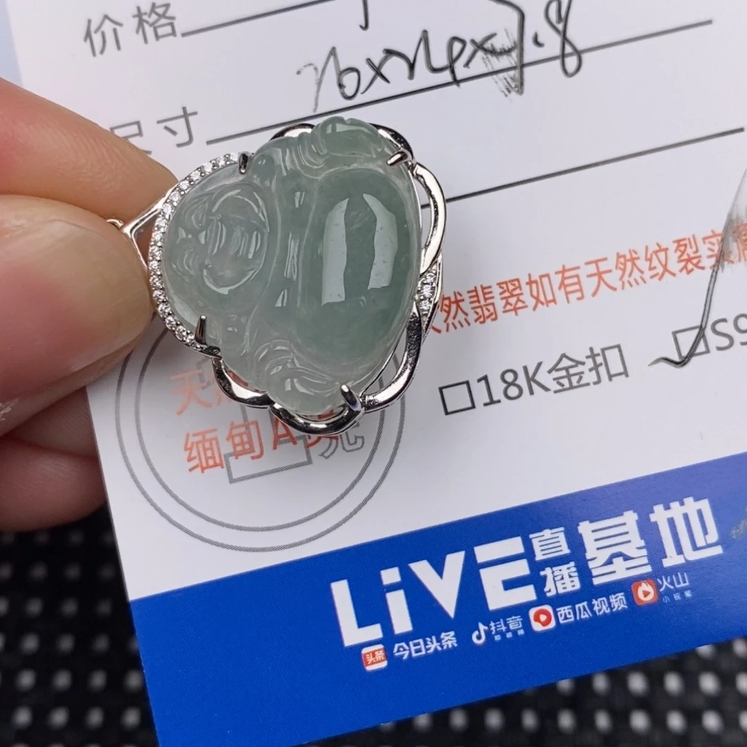 翡翠银S925镶嵌颈饰