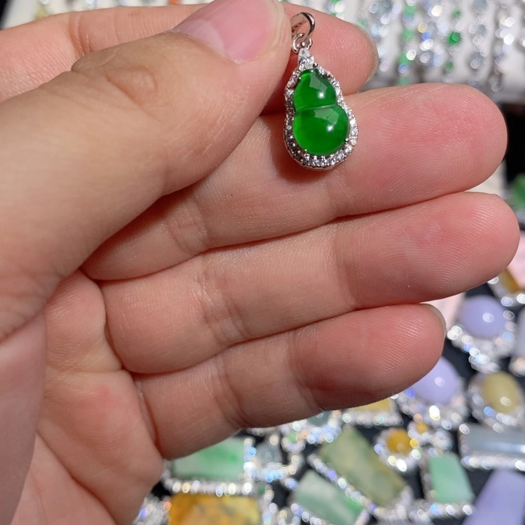 翡翠银S925镶嵌颈饰k k k