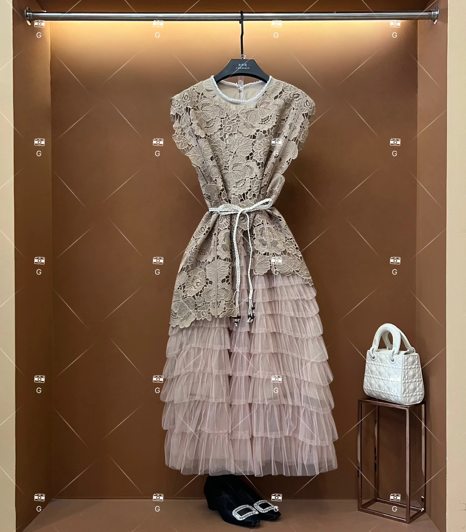 【M】春夏丨设计师轻奢气质印花女士连衣裙 GS-55113