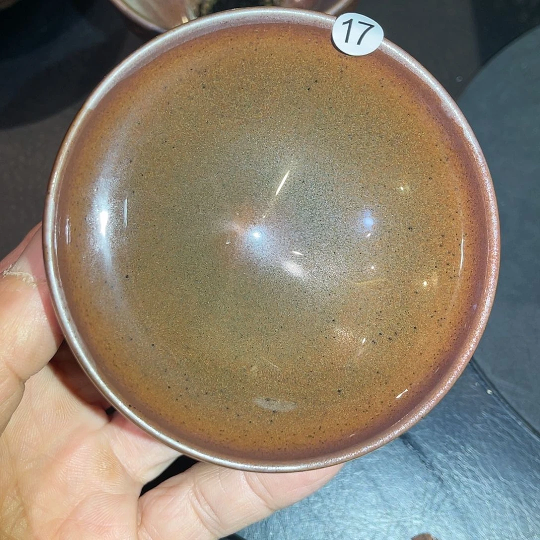 茶盏龙窑柴烧铁锈普洱杯器型