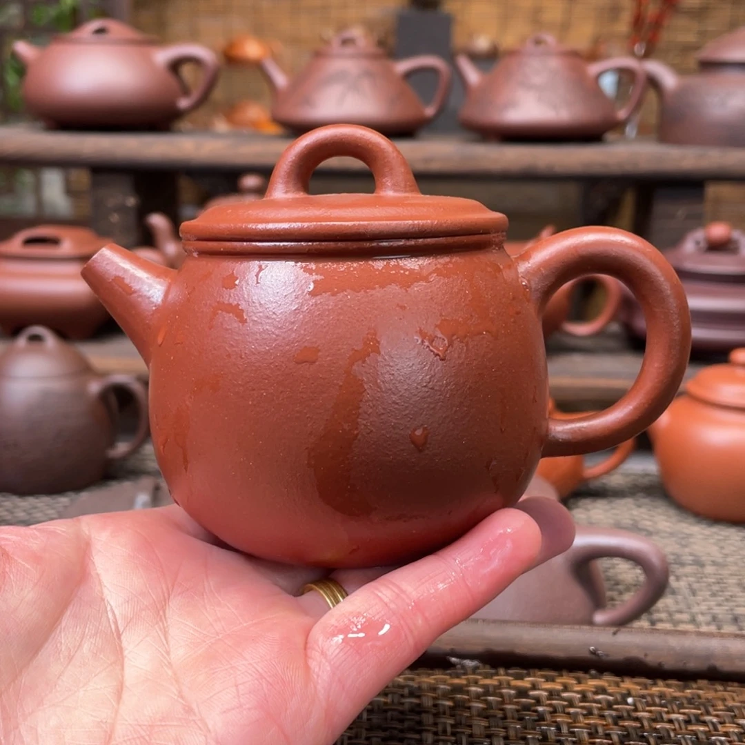 紫砂茶壶宜兴原矿紫砂手工制220