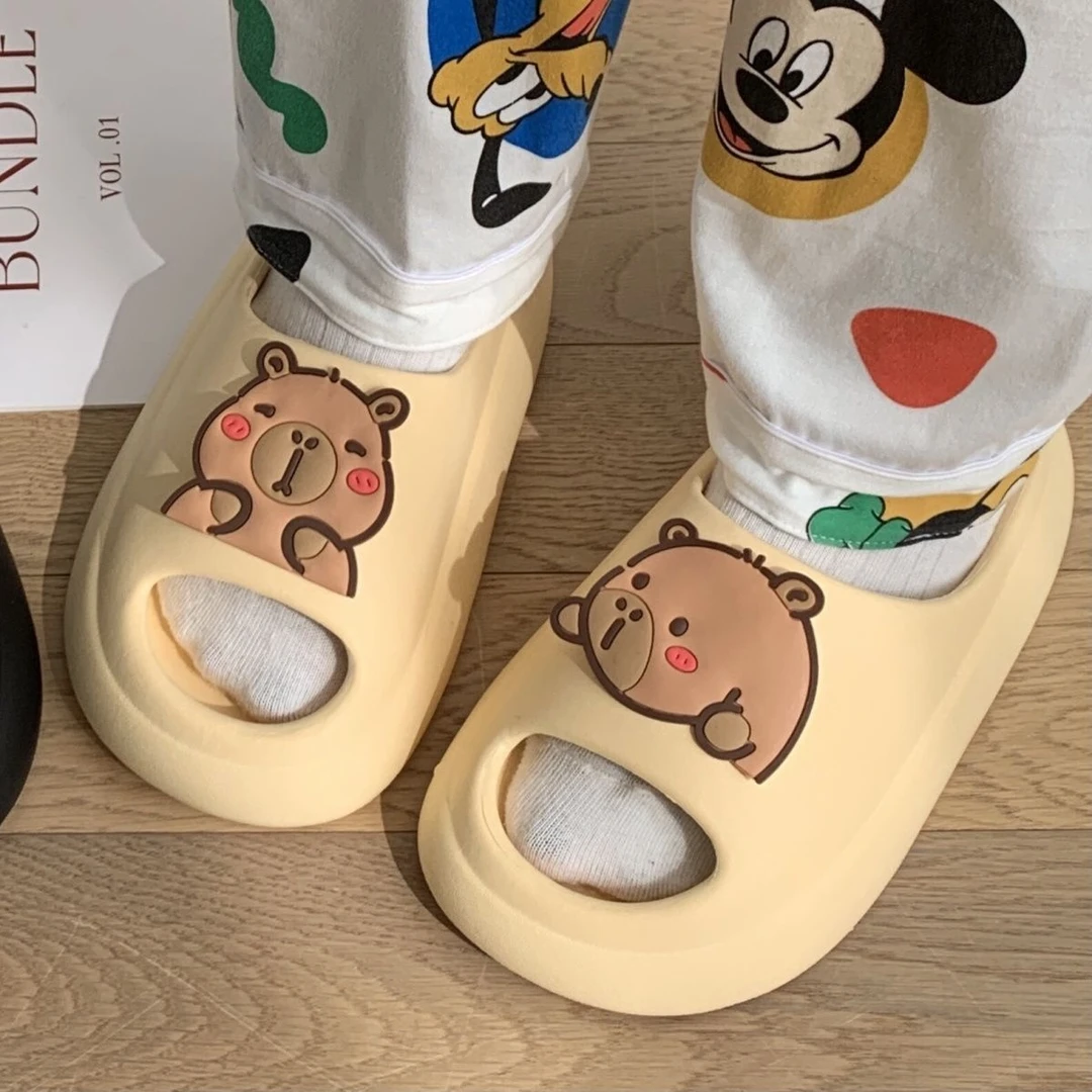 卡皮巴拉防滑拖鞋女新款夏季外穿室内家居软底eva不臭脚凉拖女士