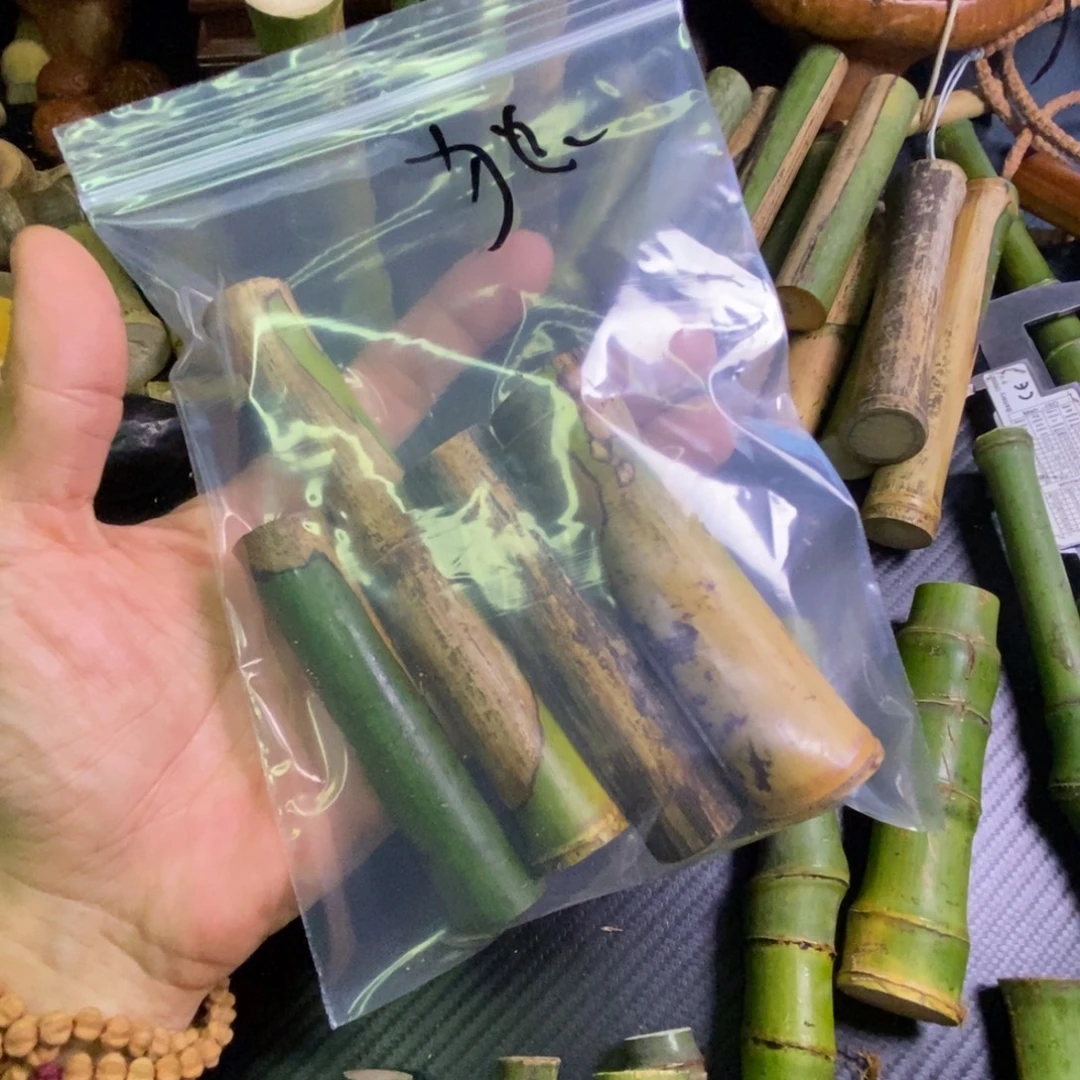 木质实心竹手把件