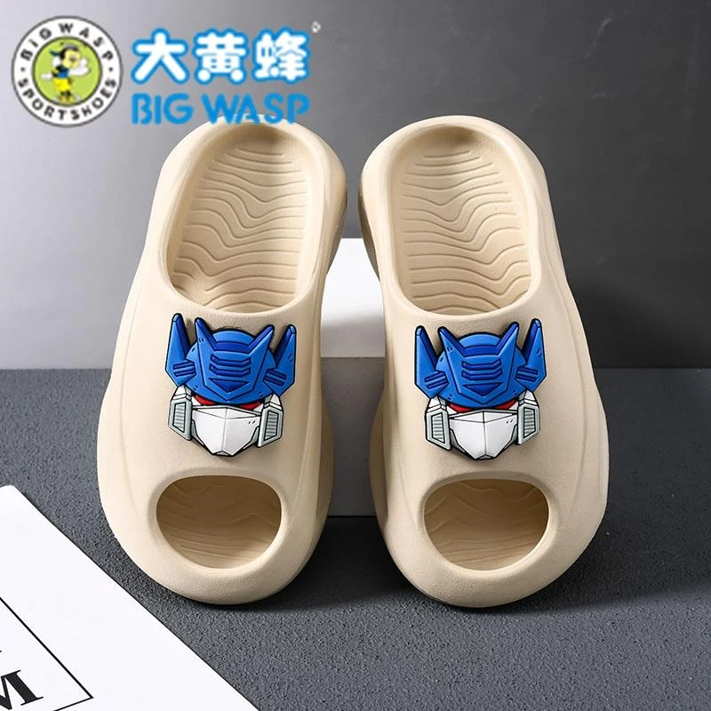 大黄蜂儿童拖鞋浴室防滑男童拖男孩小孩室内凉拖软底耐磨沙滩拖鞋