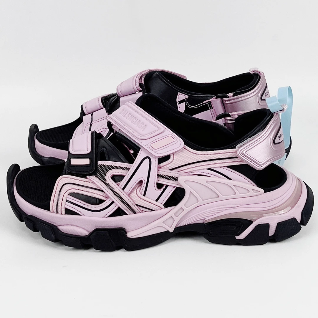 99新 Balenciaga/巴黎世家 38码 粉色track凉鞋 99新 lm3730