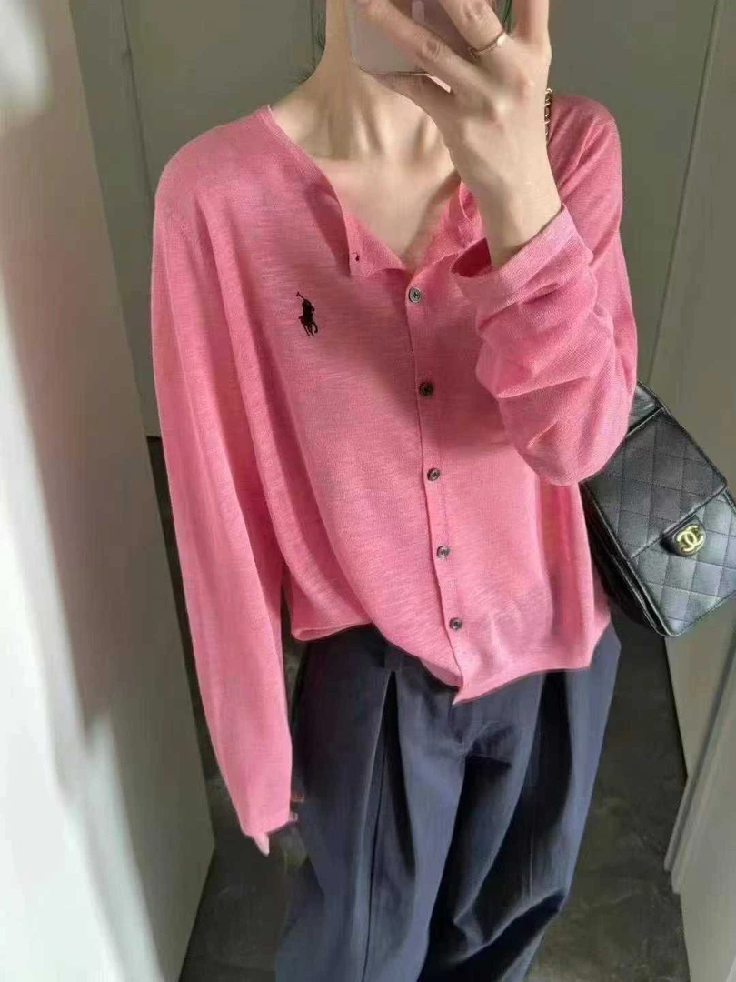开衫纯色百搭韩系甜美针织开衫针织衫女毛针织衫刺绣