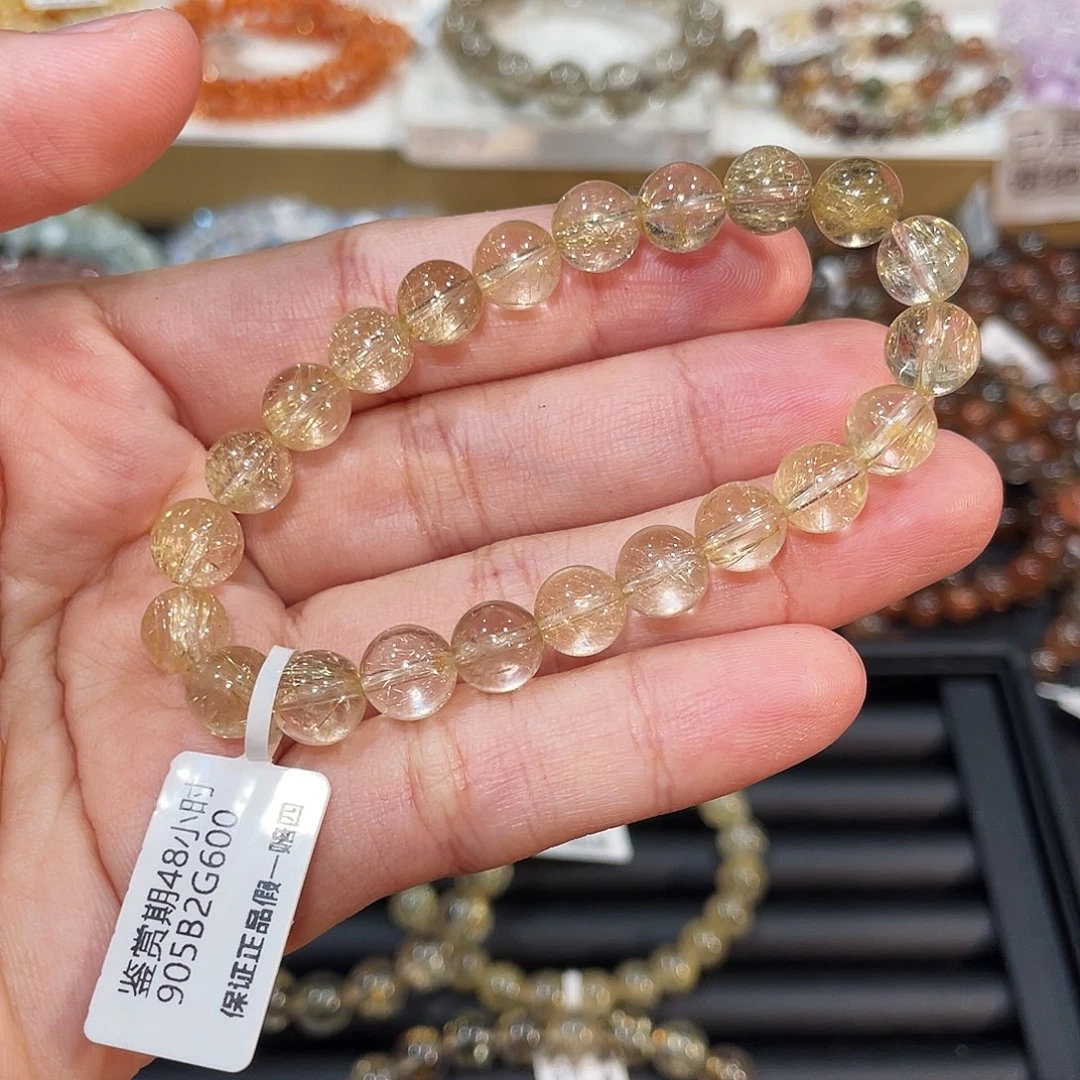 未镶嵌发晶手串维纳斯金发8.1mm