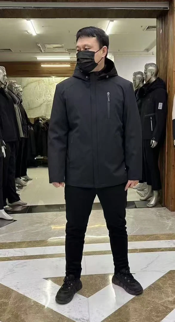 福利款连帽冲锋衣派克服皮草