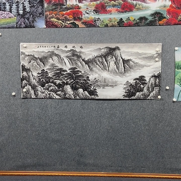 国画小六尺水墨山水一幅