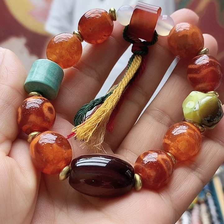 玛瑙/玉髓合金颈饰