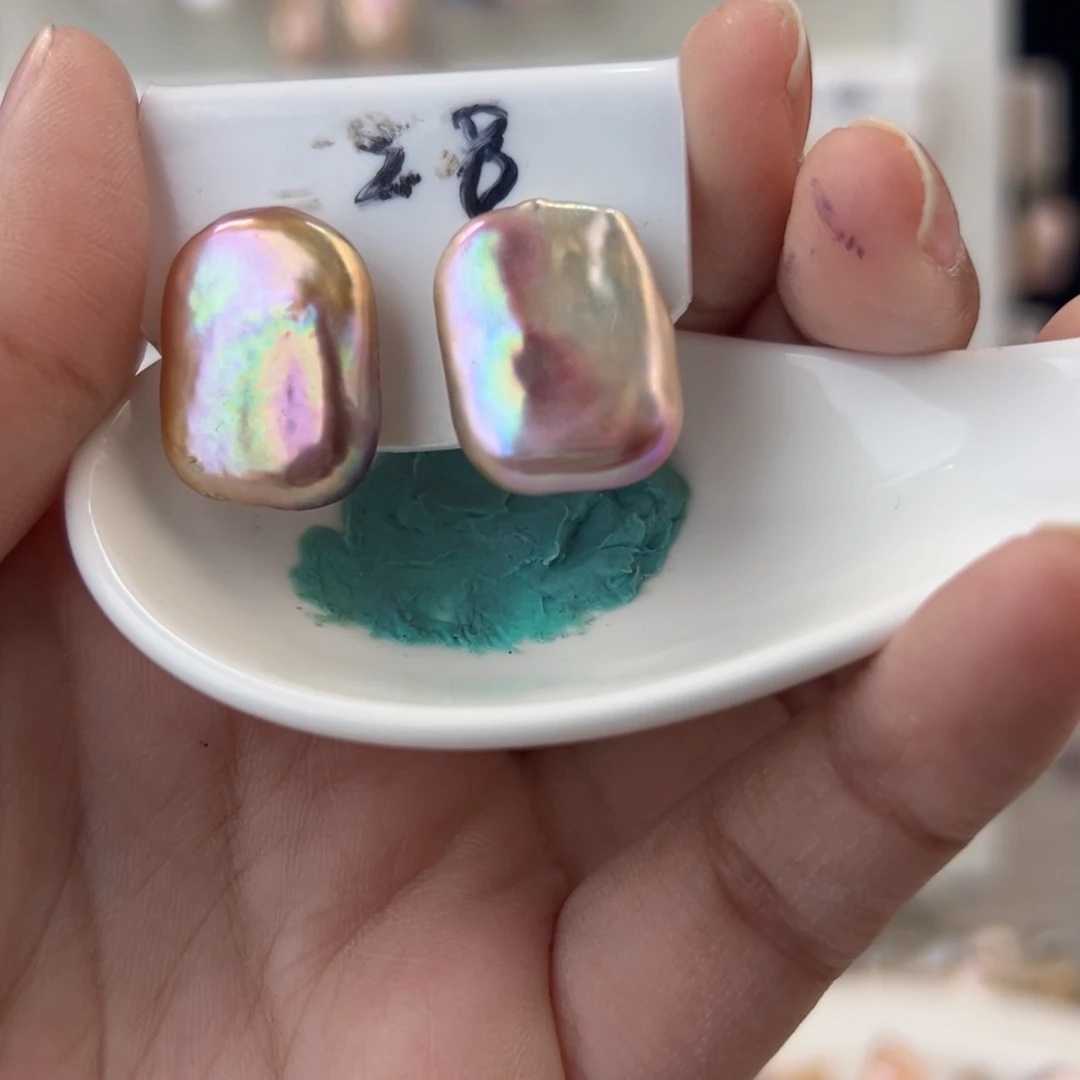 淡水珍珠耳饰银S925镶嵌