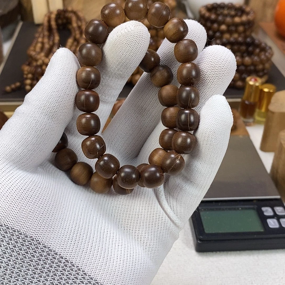 手串/手链檀香木老山檀11*11单圈沉水瑕疵