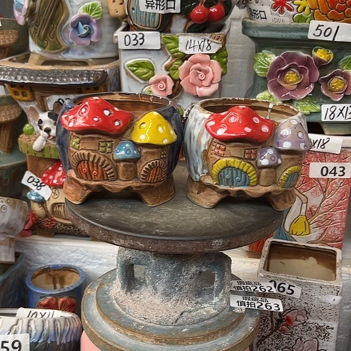 粗陶材质多肉花盆