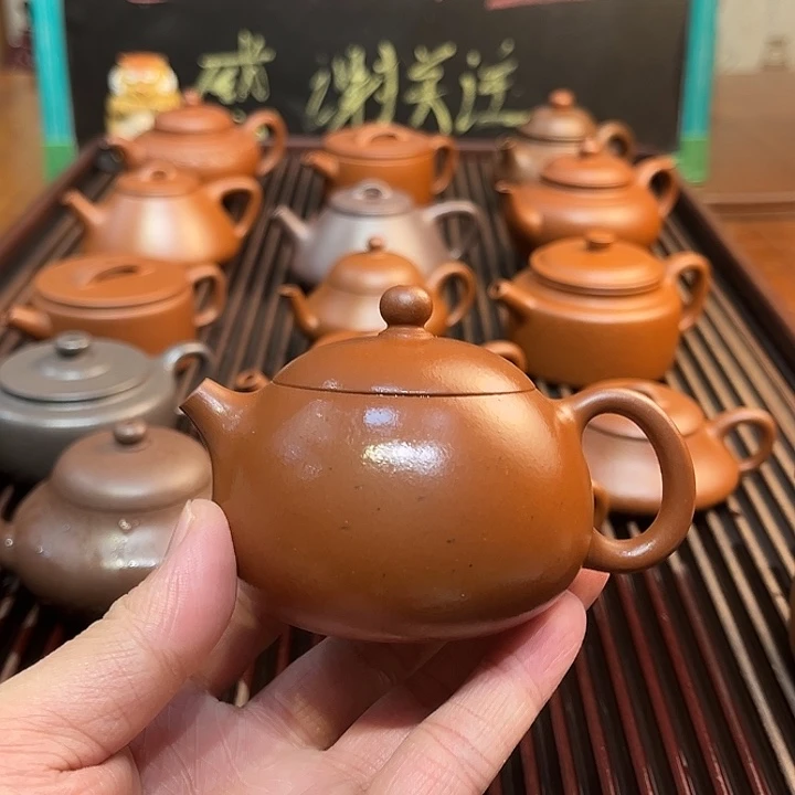 紫砂茶壶黄龙山红皮龙西施150cc全手精工
