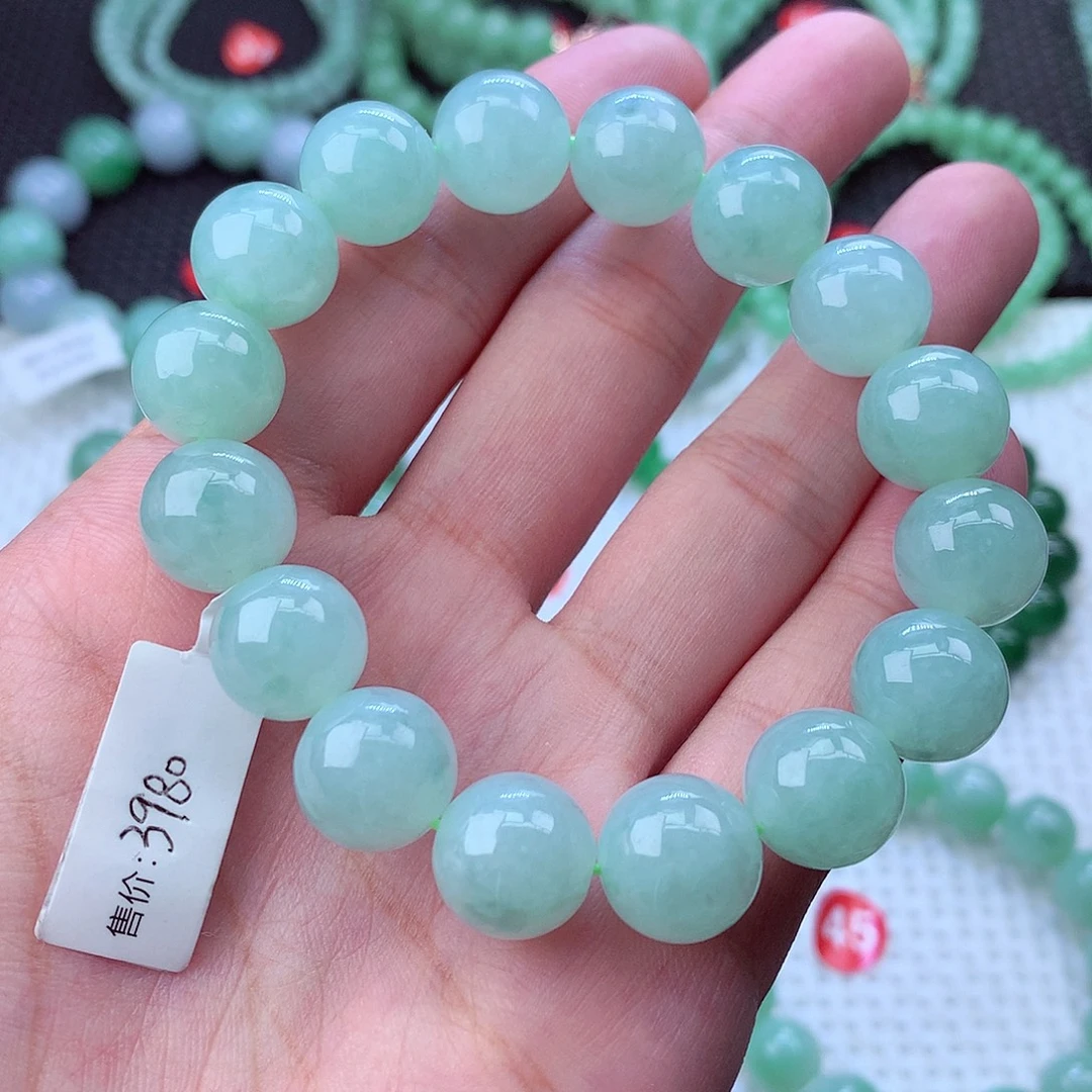 翡翠未镶嵌毛衣链卡12.6