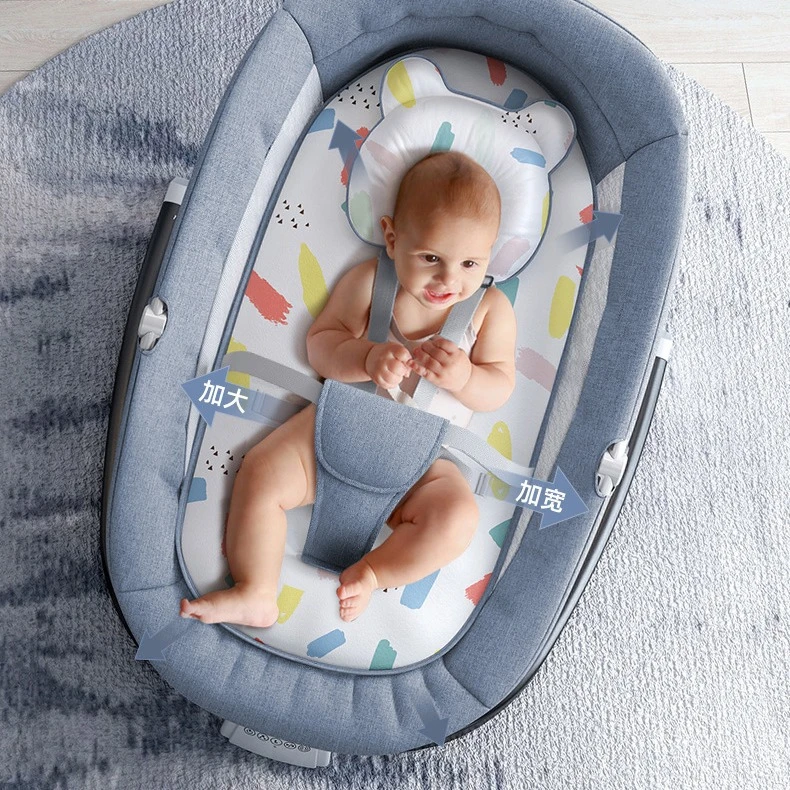 【垣宝】新款哄娃神器安抚摇椅可调节带餐盘宝宝哄睡摇篮床可摇摆婴