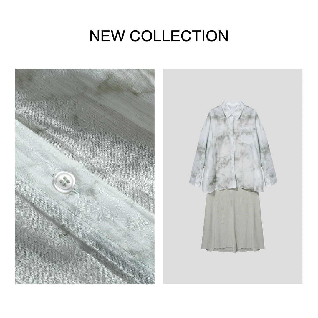 【龙哥专属】D3F28109 扎染设计感衬衫+浅色系连衣裙 4211
