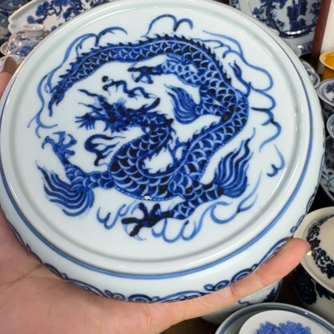 景德镇陶瓷手工手绘大盖置