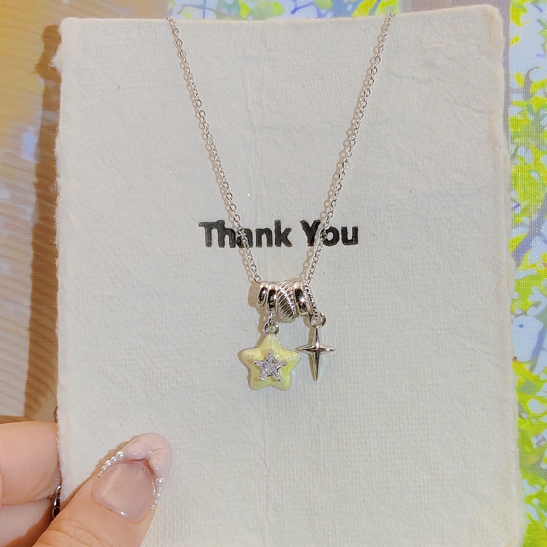 钛钢项链 百搭小众轻奢气质精致坠链简约时尚设计感钛钢锁骨项链