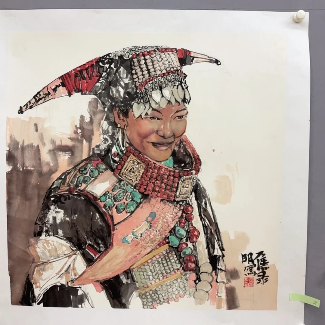 国画舍**5艺术家真人手绘