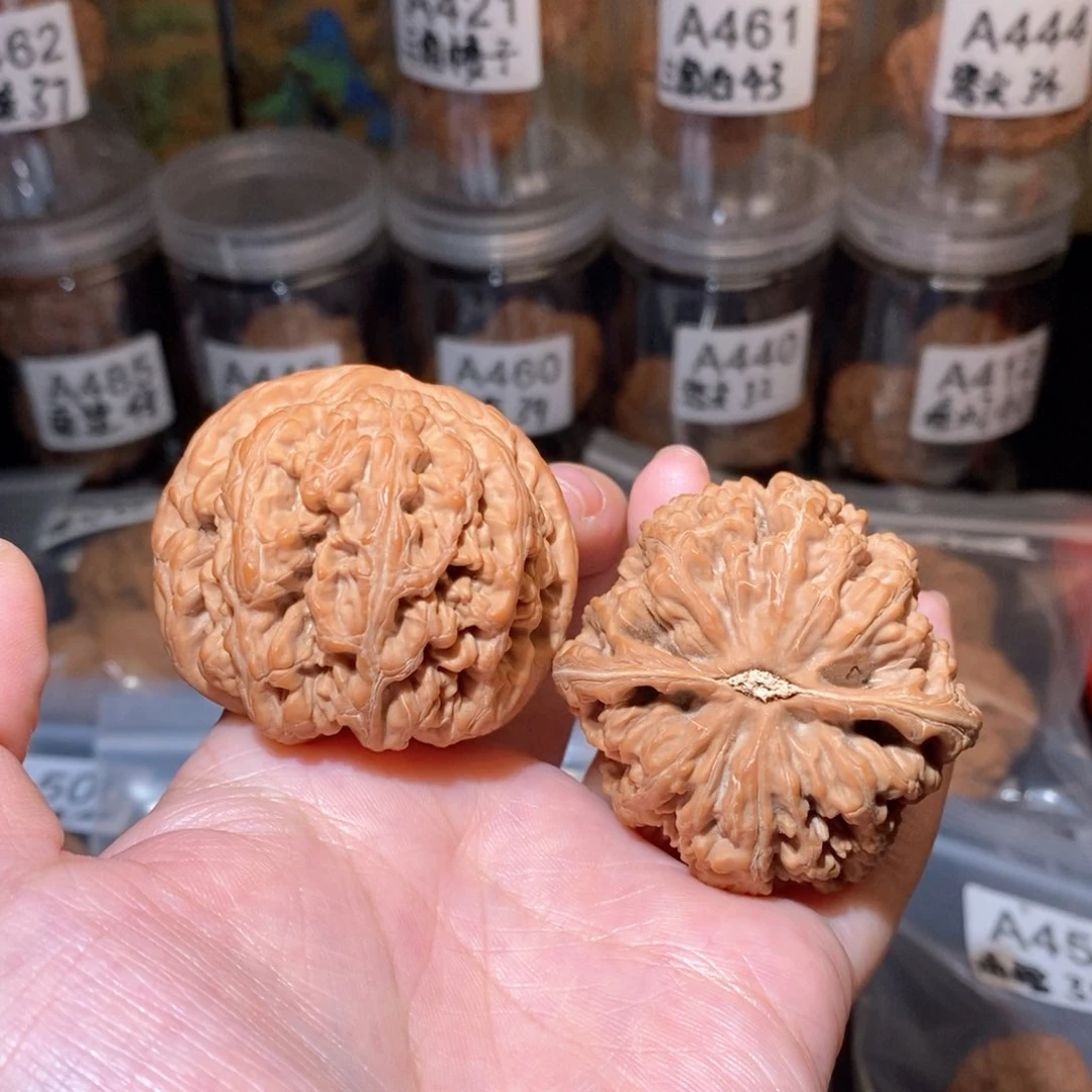 吊坠文玩核桃白****爹48全品粗筋66克