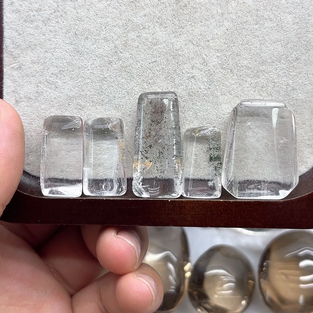 未镶嵌珠宝半成品水晶17 幽灵白水无事牌