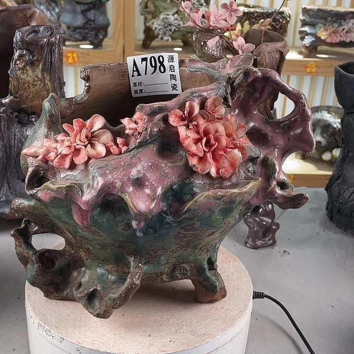 紫砂花盆嘻****。景德镇陶瓷798