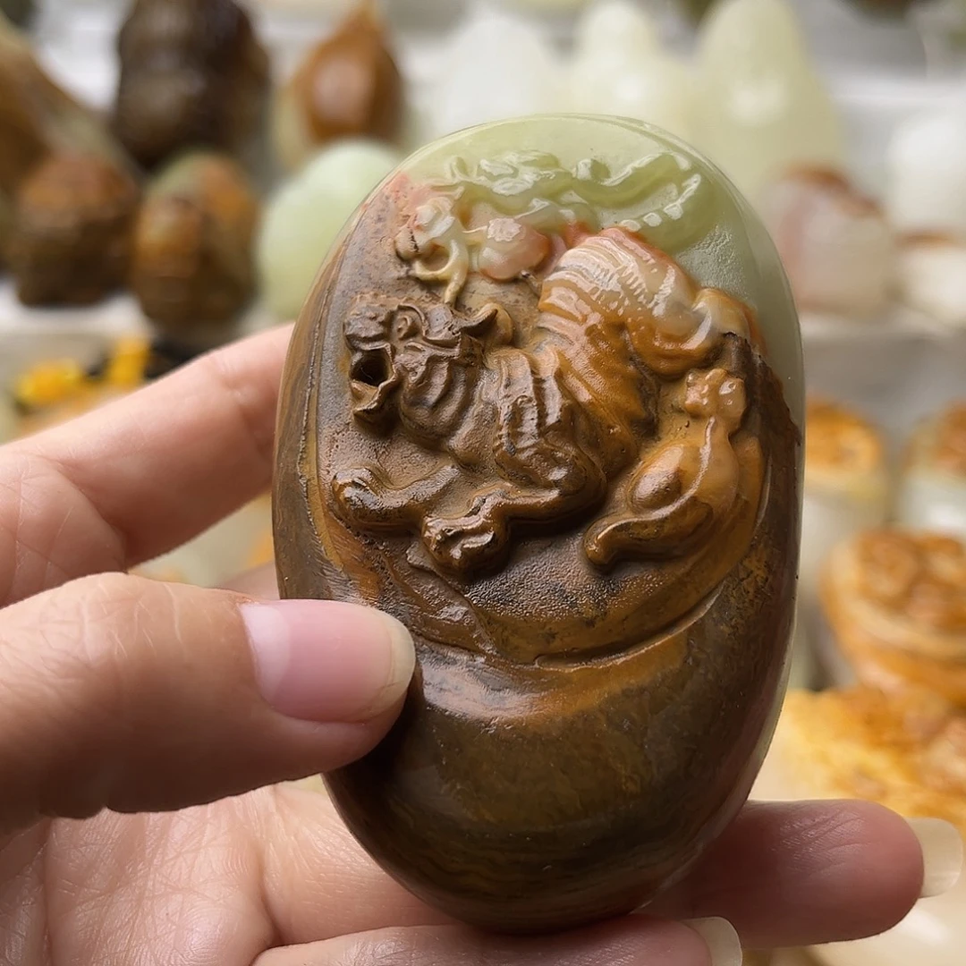 石材古青石不退换虎微瑕