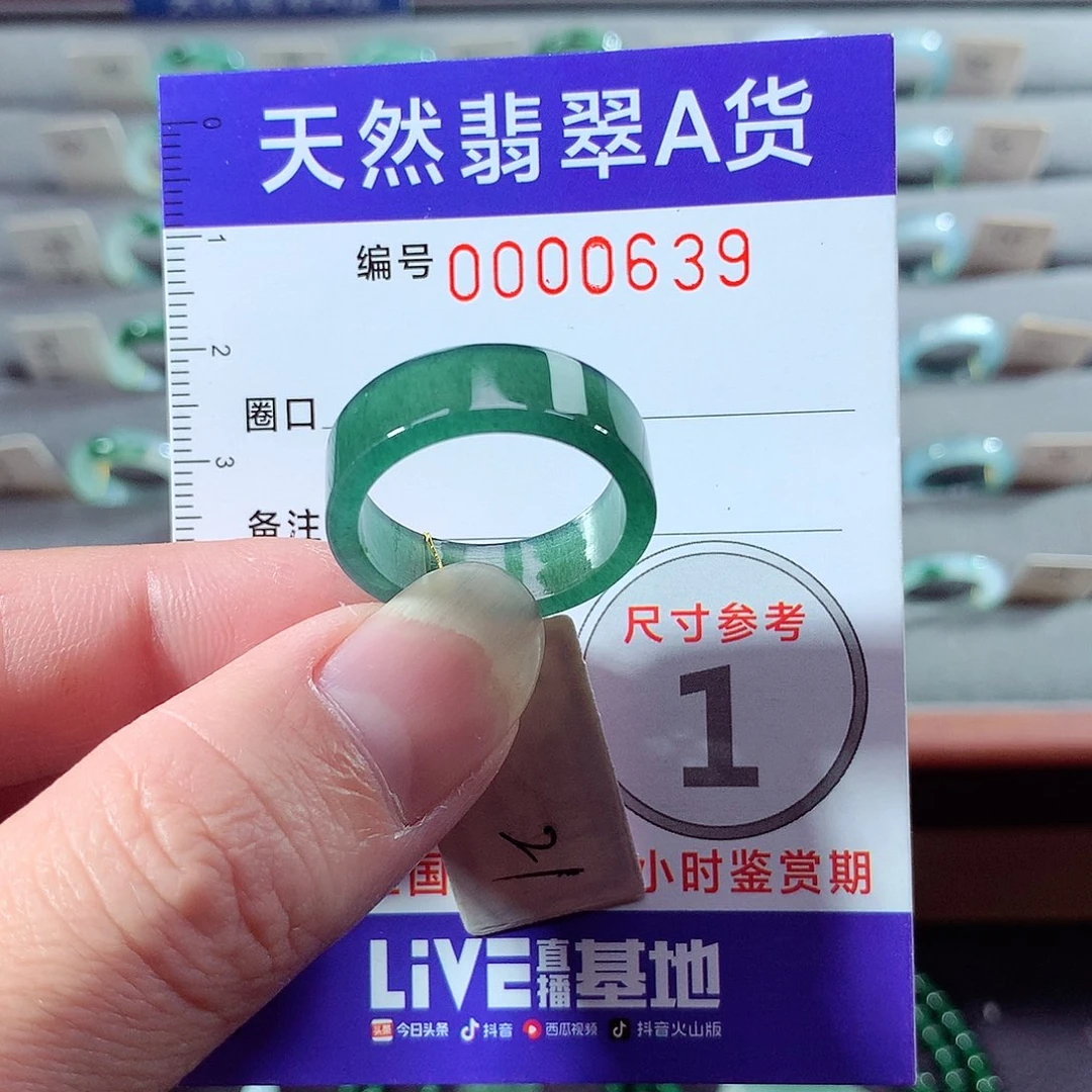 翡翠未镶嵌戒指21号
