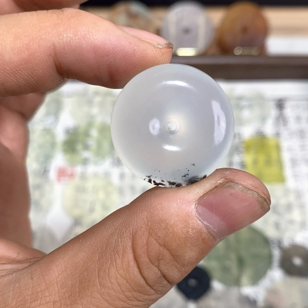岫玉未镶嵌颈饰岫玉平安扣吊坠