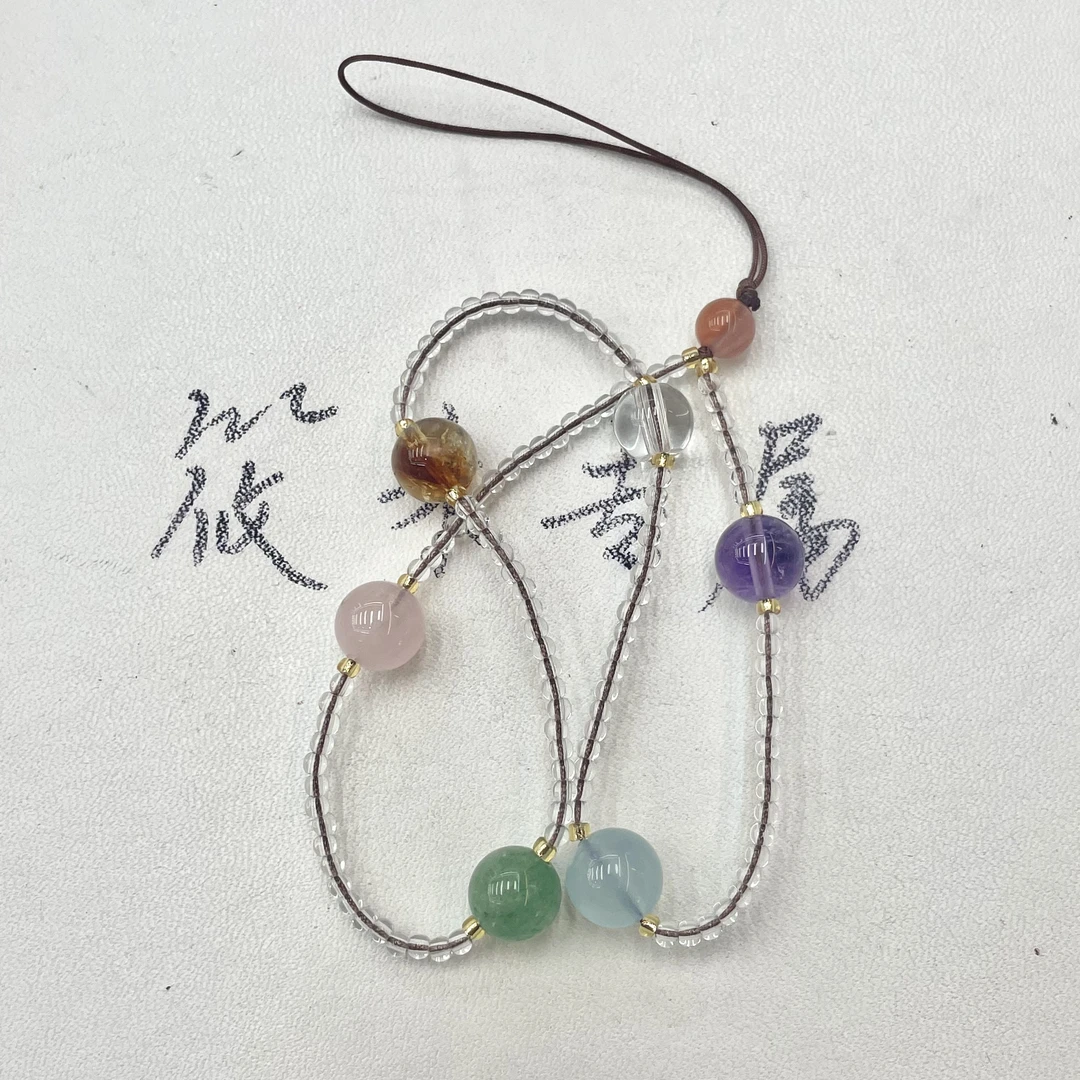 8mm多宝水晶手机链J147 JRF