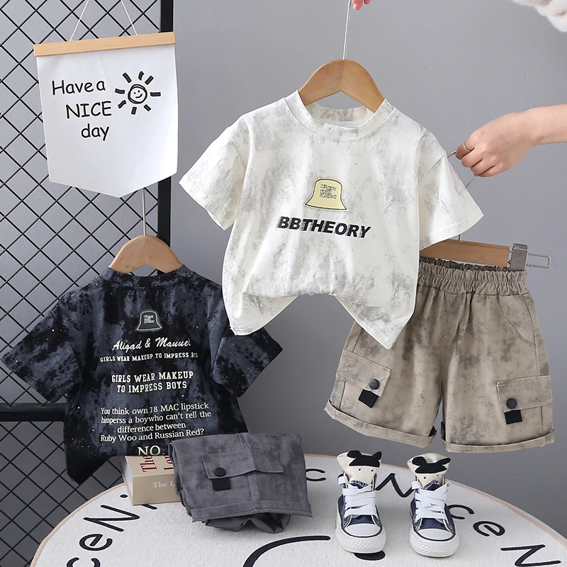 男童夏季洋气套装新款1一3岁宝宝夏天衣服儿童夏装痞帅短袖两件套