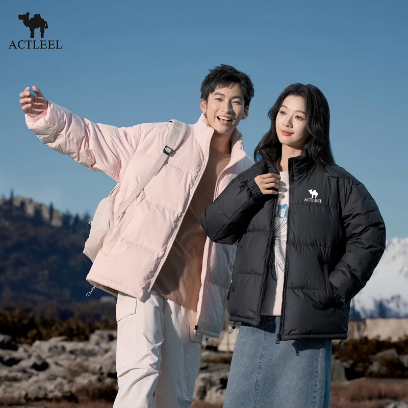 【黑武士3.0】ACTLEEL拒水绒鸭绒户外保暖立领加厚拼接冬季羽绒服m2