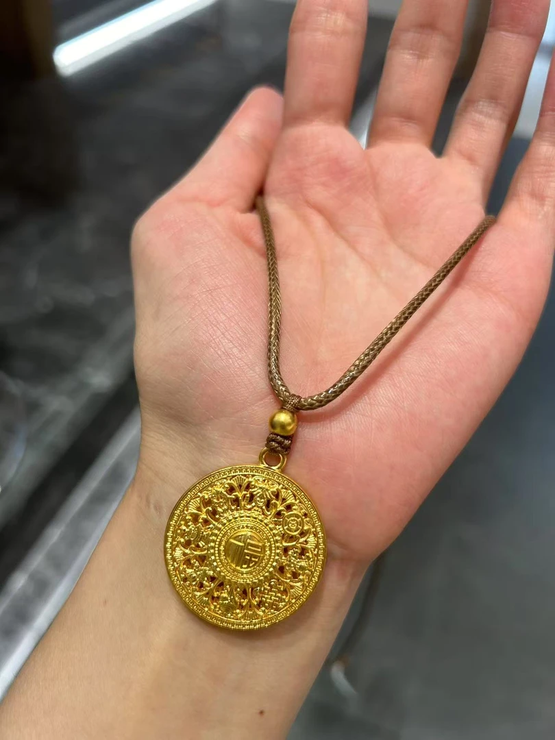 【新美源】足金999 古法工艺 八宝罗盘17.03克