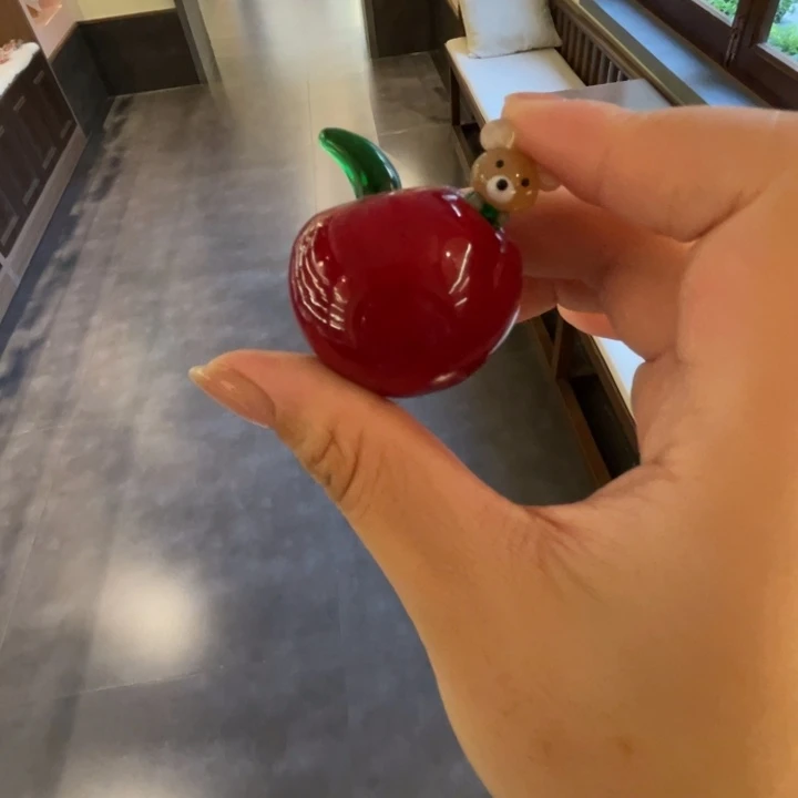 手工艺品琉璃苹果熊baij